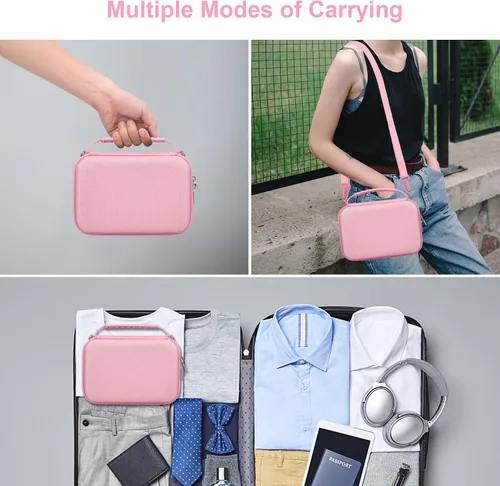 Miniatura 3 de Canboc Funda Portadora para Cámara Sony ZV-1F/ ZV-1/ ZV-1II Vlog Cámara Digital y Kit de Accesorios Vlogger Trípode, Bolsa de Almacenamiento de Rosa