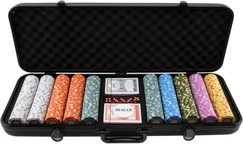 Miniatura 8 de Fichas de póker de Versa Games - Juego de fichas de póker de arcilla - Juego de póker Crown Casino de 13.5g, 500 piezas con denominación numérica