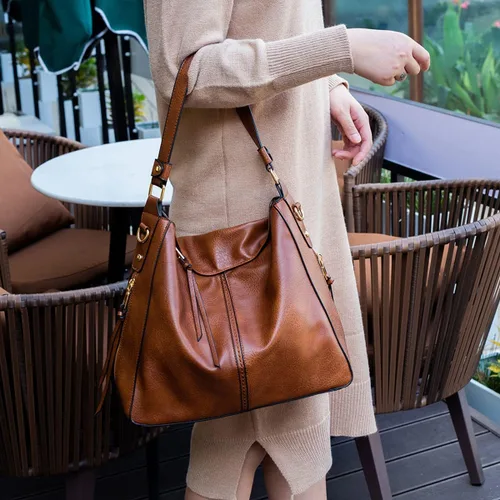Miniatura 4 de Nevenka Monederos y bolsos de cuero PU bolso de hombro Hobo Tote Bag para mujer