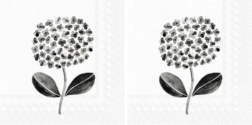 Miniatura 4 de Boston International IHR - Servilletas de papel de 3 capas, tamaño de cóctel de 20 unidades, todo sobre blanco y negro