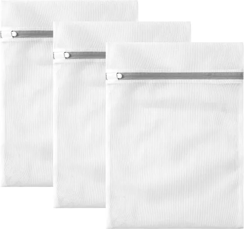 Miniatura 11 de Bolsas de malla para brasier (paquete de 9) por MDSXO, bolsas de lencería blanca para lavar prendas delicadas, ropa de bebé, calcetines