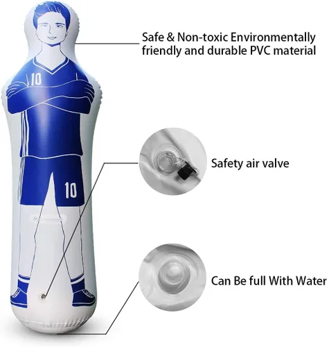 Miniatura 6 de sailupxinyuan Inflatable Soccer Dummy Goalkeepr Air Mannequin Free Kick Wall Goalkeeper Defender Training