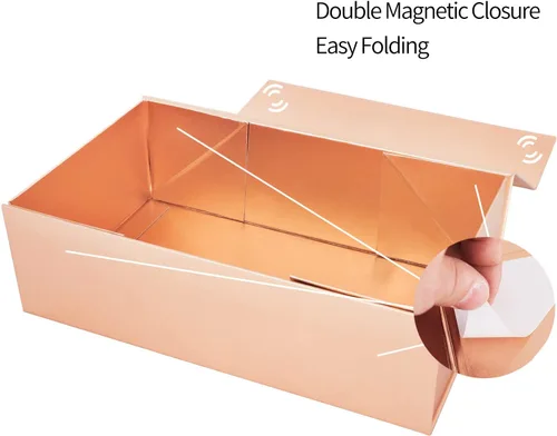 Miniatura 4 de Caja de regalo de 12 x 6 x 4 pulgadas con tapa de cierre magnético, caja de regalo para regalos, cajas de regalo de dama de honor, bonita caja