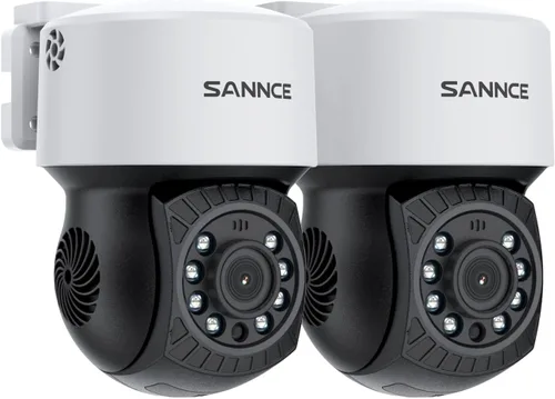 Miniatura 10 de SANNCE Cámara domo 1080P PT, cámara de seguridad exterior panorámica/inclinación de 2MP, visión nocturna de 98.4 ft para sistema de vigilancia CCTV