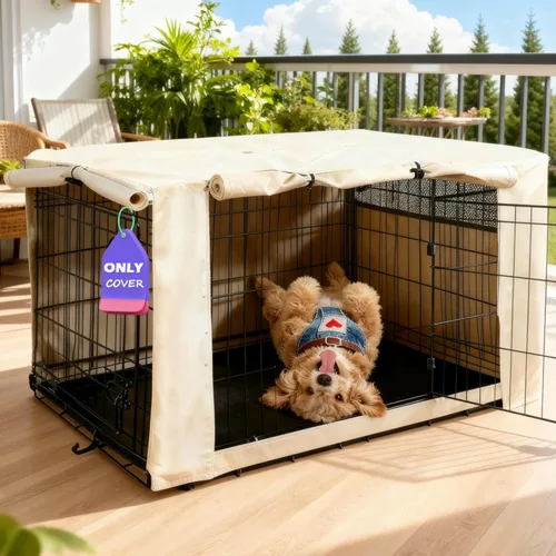 Miniatura 10 de HiCaptain - Cubierta de doble puerta para jaula de perro (para cajas de alambre de 24 30 36 42 48 pulgadas)