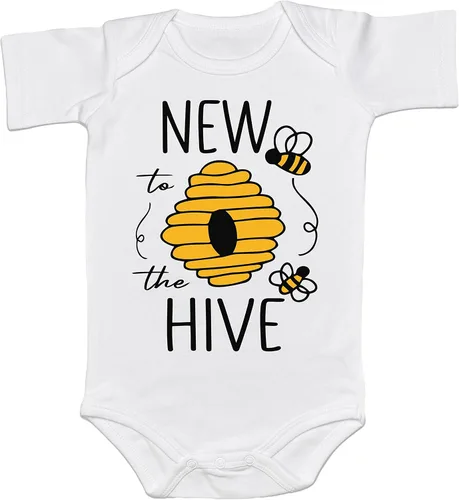 Cute Honey Bee Baby Bodysuit New To The Hive Pregnancy Announcement Romper Kids Funny Shirt Cute Birthday Shower