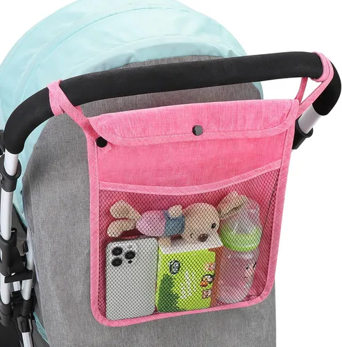 Miniatura 9 de Accmor Organizador universal de cochecito, bolsa de malla para Uppababy, Nuna, Britax, Doona, cochecitos de malla ajustable antideslizante