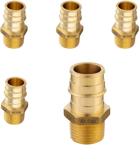Miniatura 26 de Paquete de 2 accesorios de expansión Niikappu Pex-A, adaptador de flujo completo NPT hembra de 1 pulgada Pex-A x 1 pulgada, accesorio de tubería