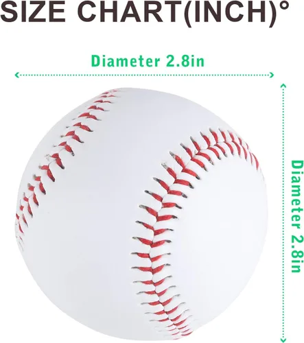 Miniatura 3 de Paquete de 12 pelotas de béisbol de entrenamiento de práctica para niños/jóvenes, pelotas de béisbol de 9 pulgadas para lanzar autógrafos de béisbol