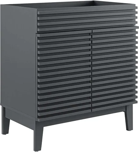 Miniatura 75 de Modway Render 23.5" tocador de baño en nogal (lavabo no incluido)