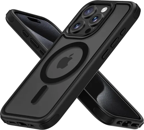 Miniatura 24 de Mobnano Funda para iPhone 13 Pro, compatible con MagSafe, funda transparente con anillo magnético, diseño multicolor protector a prueba de golpes