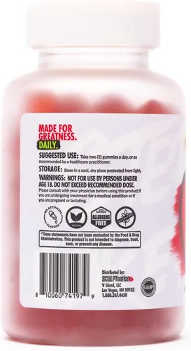 Miniatura 4 de Sculpt Nation by V Shred Gomitas de vinagre de sidra de manzana, bocadillo saludable de superalimentos, metabolismo y apoyo a la digestión, 60