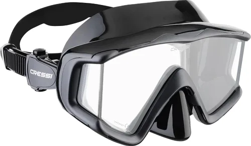 Miniatura 2 de Cressi Máscara de buceo para adultos, vista panorámica, de silicona pura y cómoda, máscara de buceo libre hecha de vidrio templado transparente