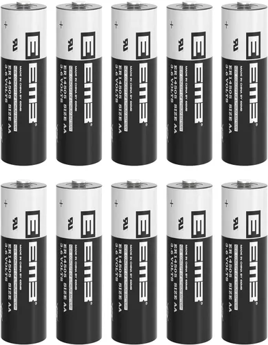 EEMB Paquete de 10 baterías ER14505 de litio de 3.6 V AA, 2700 mAh, Li-SOCL2, batería no recargable SB-AA11 LS14500 TL-5903 SL-360 14500 ER14500