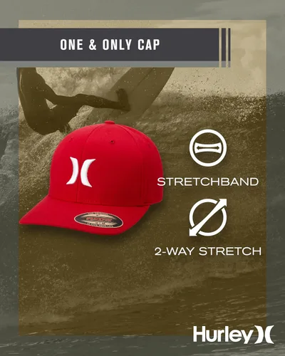 Miniatura 86 de Hurley Gorra de béisbol para hombre - Flexfit - Gorras de béisbol ajustadas para hombre (tamaños: S-XL)