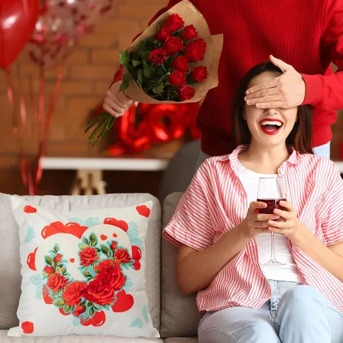 Miniatura 3 de Tatuo 8 fundas de almohada de San Valentín, fundas de almohada de corazón de 18 x 18 pulgadas, fundas de cojín decorativas, regalo de San Valentín