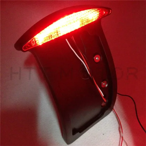 Miniatura 7 de MT301-A-BK Soporte de matrícula curvado lateral negro con luz LED de freno trasera, 7/8 pulgadas o 1 pulgada de ejes, compatible con Suzuki Kawasaki