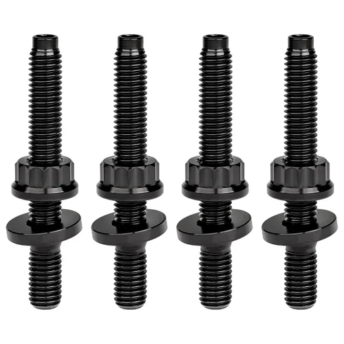 Miniatura 15 de Tornillo de titanio M8 M10x45 54 55 2.559 in paso 1.25 Kit de pernos de escape automotriz Kit tornillos, tuercas y arandelas Kit de 4 piezas