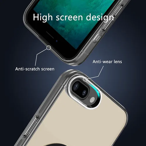 Miniatura 6 de S. Tedazo Funda magnética para iPhone 7/8 Plus (5.5 pulgadas) compatible con MagSafe, [no amarillenta] delgada, a prueba de golpes, funda para Negro