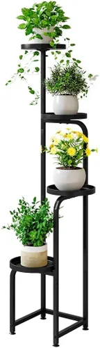 Miniatura 10 de INGIORDAR - Soporte para plantas de interior y exterior, estante de metal de 3 niveles para múltiples plantas, soportes de flores de esquina