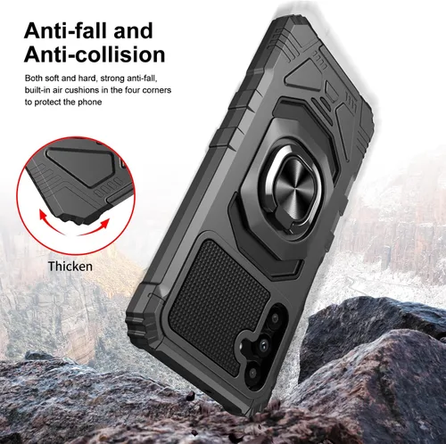 Miniatura 6 de Ailiber Funda para Samsung Galaxy A13, Galaxy A04S con protector de pantalla de vidrio templado, soporte de anillo para montaje magnético