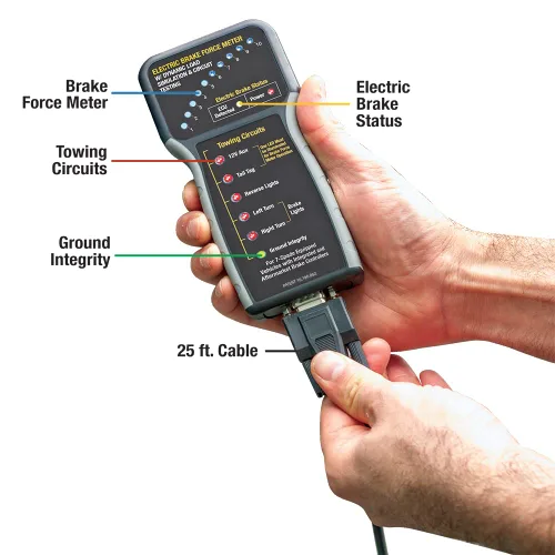 Miniatura 5 de Nuevo medidor de fuerza de freno eléctrico IPA #9107B (3ª generación) con simulación de carga dinámica y prueba de circuitos - para uso en vehículos