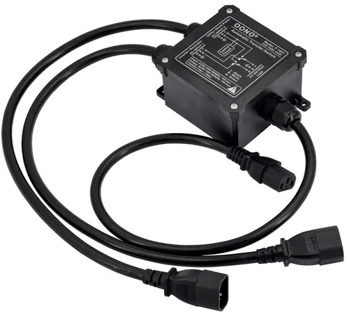 Miniatura 7 de Interruptor de transferencia automática de 15 amperios AC120V, interruptor de transferencia automática ATS (cables centrales + NEMA 5-15P)