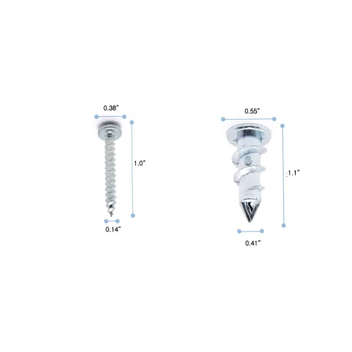 Miniatura 4 de Kit de anclaje de pared hueca/paneles de yeso autoperforantes de zinc con tornillos (10 EA)