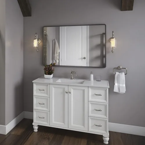 Miniatura 2 de KOHLER Artifacts - Lámpara de tocador de baño, aplique de pared, solo luz descendente, certificación UL, 1 luz, ajustable, bronce cepillado vibrante