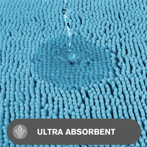 Miniatura 14 de Alfombra de baño pequeña de 12 x 18 pulgadas, lavable y absorbente, antideslizante, alfombra de baño de felpilla gruesa y suave para baño, ducha