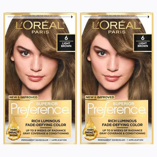 Miniatura 66 de L'Oreal Paris Superior Preference - Tinte permanente luminoso que desafía la decoloración, tinte para el cabello hasta 9 semanas de resplandor, 5C