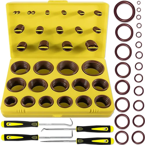 XBVV Kit de surtido de 386 piezas de 30 tamaños de junta tórica métrica Viton para varias reparaciones de química, cilindros, hidráulica, automotriz