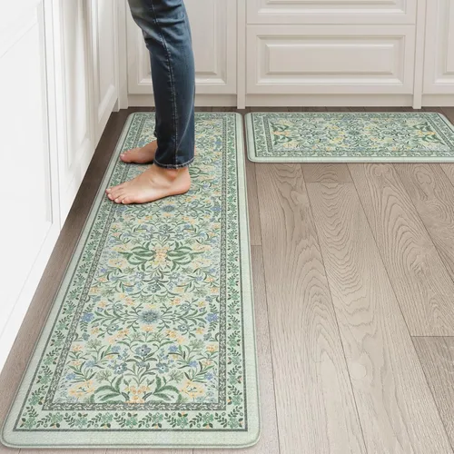 Miniatura 23 de Collive Tapetes de Cocina Acolchados Anti Fatiga, Tapete de Piso de Cocina Impermeable Antideslizante, Alfombras de Escritorio, Alfombra Cómoda