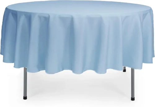 Miniatura 32 de YOUR CHAIR COVERS - Mantel redondo de poliéster prémium de 120 pulgadas - Mantel de lino color champán para mesas redondas estándar
