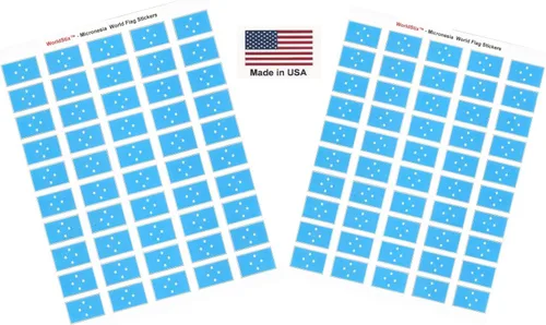 Miniatura 319 de 100 calcomanías de la bandera de Alaska; 1.5" x 1" hechas en Estados Unidos, calcomanías autoadhesivas de la bandera del estado para álbumes