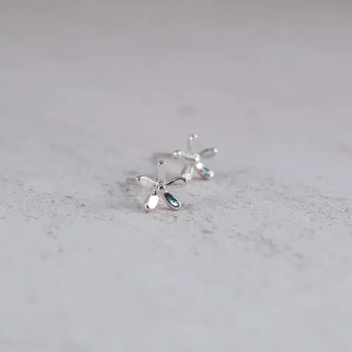 Miniatura 4 de Boma Pendientes de plata de ley con flor de margarita, Plata de ley Acero inoxidable