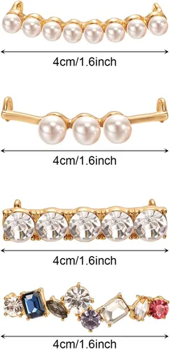 Miniatura 2 de Waydress 18 dijes de cordones para zapatos deportivos, para manualidades, joyas, decoración, clips, diamantes de imitación de perlas de imitación