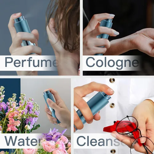 Miniatura 4 de Atomizador de Perfume de 20ML, Botella de Espray de Colonia Vacía, Mini Dispensador de Espray para Viaje (Azul, 2 Piezas)