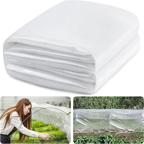 Miniatura 8 de Láminas de plástico transparente para invernaderos de 6 mil, película de plástico transparente para invernaderos, película de polietileno resistente