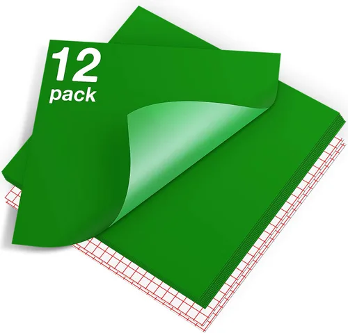 Miniatura 10 de Vinilo para Cricut – Juego de hojas de vinilo adhesivas permanentes – Hojas de vinilo de 12 x 12 pulgadas / 30.48 x 30.48 cm. y hojas de cinta