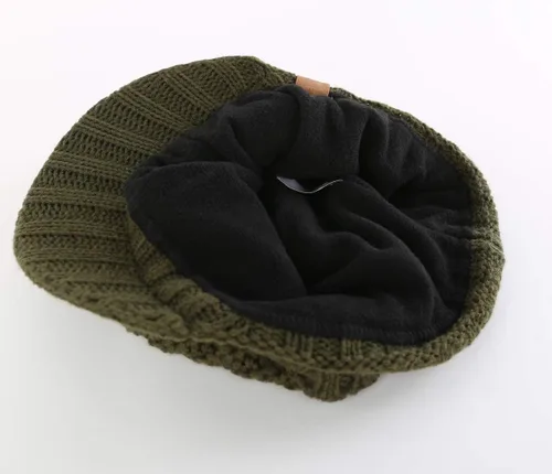 Miniatura 5 de Home Prefer - Gorro de punto grueso de invierno con visera para hombre