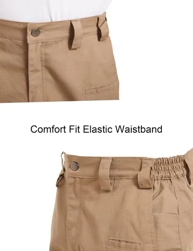 Miniatura 4 de MAGCOMSEN Pantalones tácticos para hombre con 9 bolsillos Ripstop repelente al agua pantalones cargo para el trabajo senderismo caza