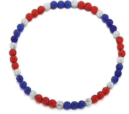 Miniatura 34 de Collar de Cadena de Béisbol con Perlas para Hombres, Regalos de Collar de Béisbol de la Colección Bling Ice para Niños, Collar de Accesorios