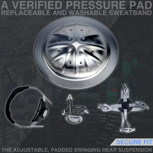 Miniatura 7 de Casco de seguridad de aluminio con suspensiones de trinquete, gorra de seguridad plateada, talla única, se adapta a la mayoría