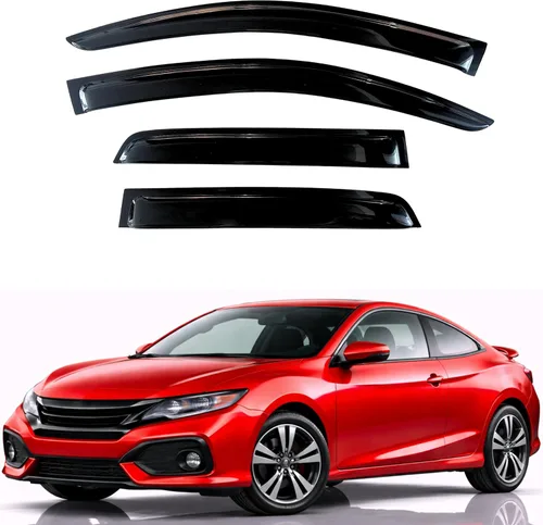 Miniatura 22 de KPY Visor de Ventana Compatible con Hyundai Accent Sedan 2012-2017, Protector de Lluvia de 4 Piezas Deflectores de Ventilación de Ventana Lateral