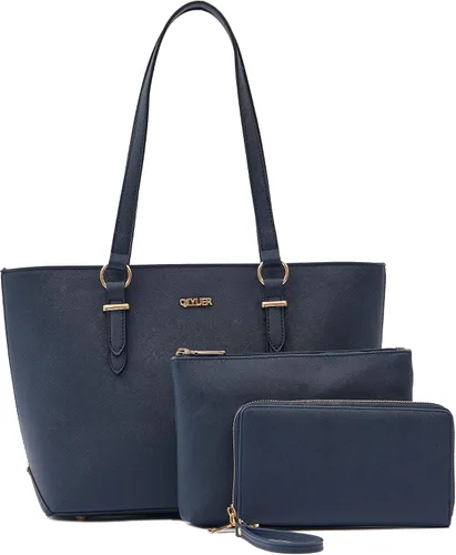 Miniatura 2 de Juego de bolsos y carteras para mujer, bolso de mano para el trabajo, bolso de hombro con asa superior y cartera a juego