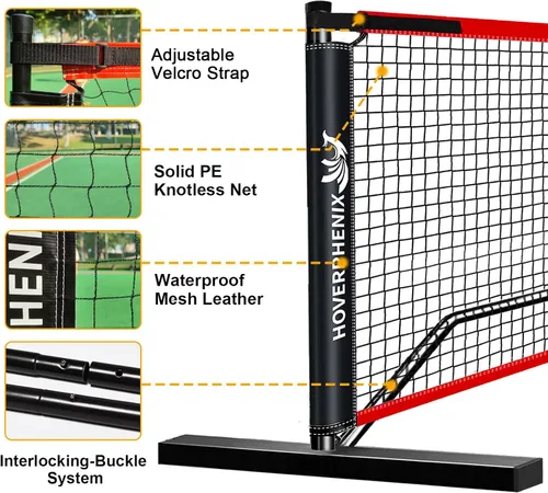 Miniatura 2 de Portable Pickleball Net - 22FT Regualtion Size Pickle Ball Net，Weather Resistant Steady Steel Frame and Carry Bag for Indoor, Outdoor, Driveway