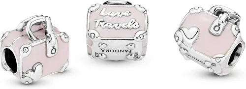 Miniatura 6 de PANDORA Joyería rosa bolsa de viaje encanto de plata esterlina