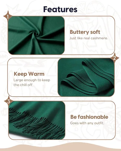 Miniatura 5 de maamgic Women's Winter Scarf Soft Warm Scarf for Women Cozy Shawl Wraps for Women Lightweight Pashmina Style Wrap