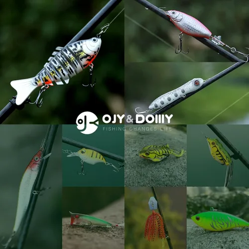 Miniatura 3 de OJYDOIIIY Kit de señuelos de pesca de lubina para agua dulce con cebos de natación animados, topwater plopper, chatterbait, crankbait, juego